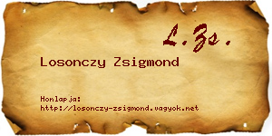 Losonczy Zsigmond névjegykártya